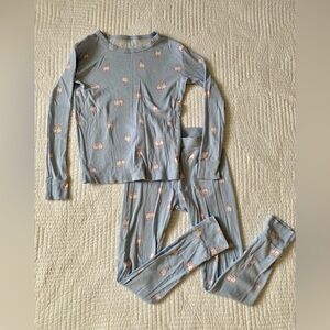 GAP Kids Organic Brushed Cotton PJ Set Blue Bunny 10Y